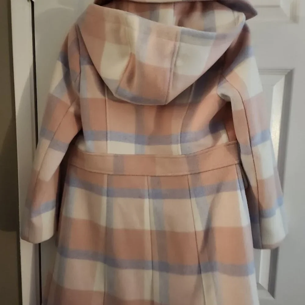 Gal Meets Glam Pink Plaid Annelise Coat - Picture 4 of 5